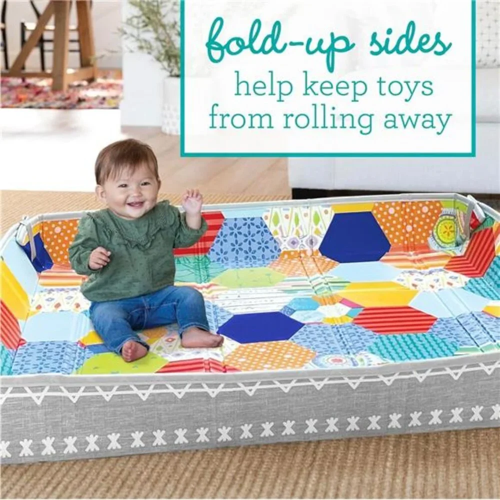 Foldable Soft Foam Play Mat, Baby Play Mat for Tummy Time & Floor